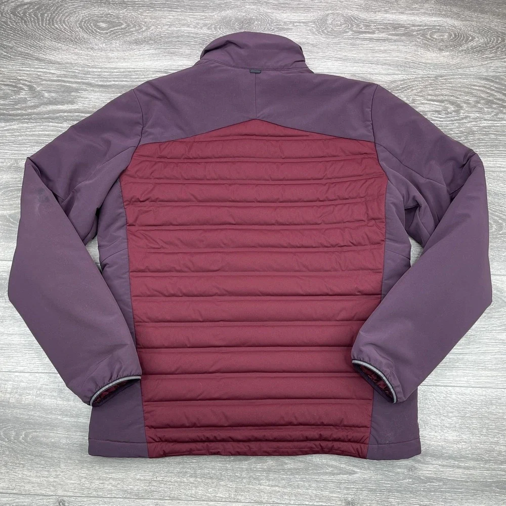 Mountain Hardwear Jacket Mens Medium M Red Full Zip Mock Duck Down Puffer Coat - Picture 12 of 16